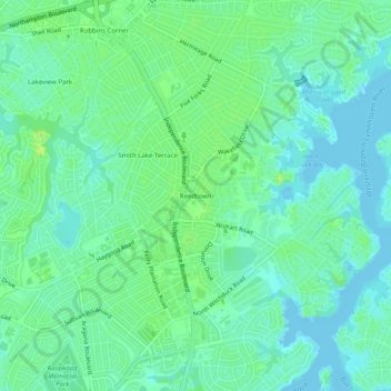 Reedtown topographic map, elevation, terrain