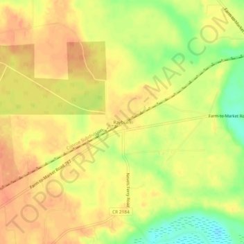 Rayburn topographic map, elevation, terrain