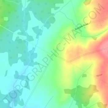 Cornhill topographic map, elevation, terrain