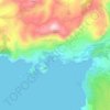 Palaiokastritsa topographic map, elevation, terrain