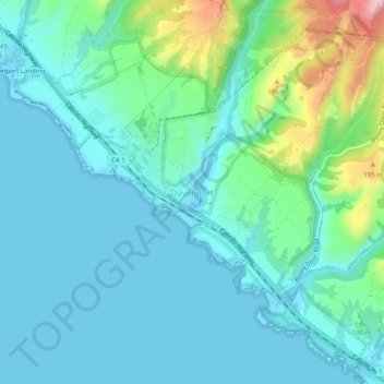 Davenport topographic map, elevation, terrain