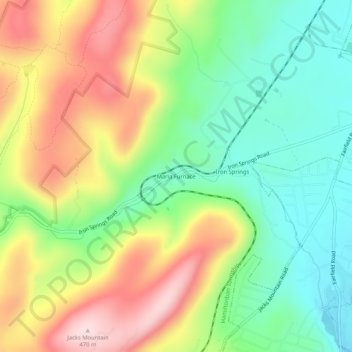Maria Furnace topographic map, elevation, terrain