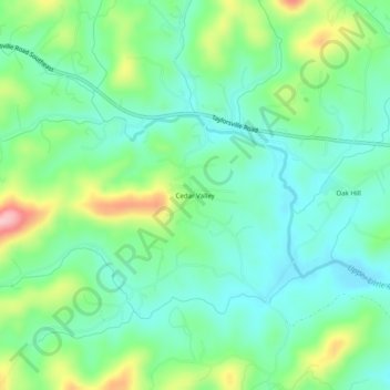 Cedar Valley topographic map, elevation, terrain