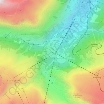 Furi topographic map, elevation, terrain