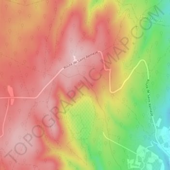 Liby topographic map, elevation, terrain