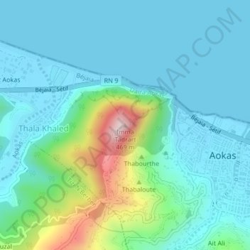 Imma Tadrart topographic map, elevation, terrain