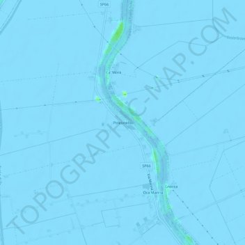 Polesinello topographic map, elevation, terrain