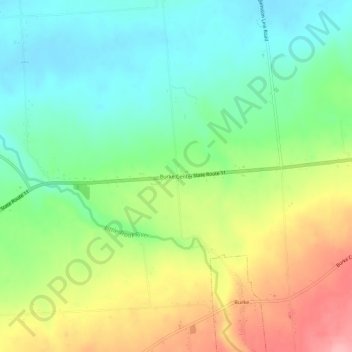 Burke Center topographic map, elevation, terrain