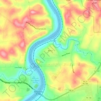 Ronco topographic map, elevation, terrain