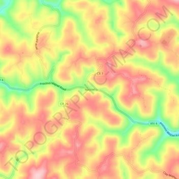 Maysel topographic map, elevation, terrain