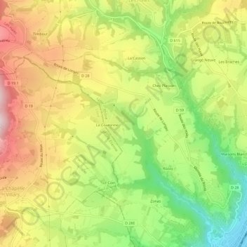 Les Cabanes topographic map, elevation, terrain