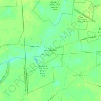 Delaney Corner topographic map, elevation, terrain
