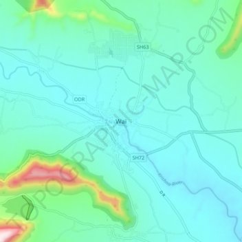 Wai topographic map, elevation, terrain