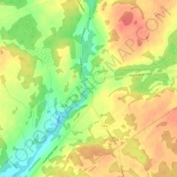 Yarker topographic map, elevation, terrain