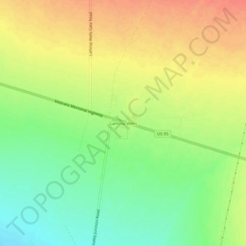 Lathrop Wells topographic map, elevation, terrain