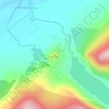 Skellig topographic map, elevation, terrain