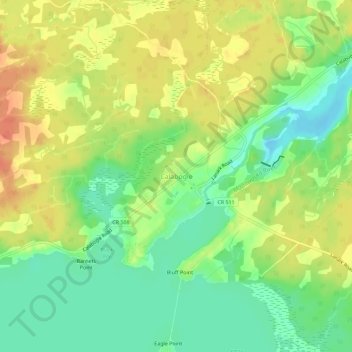 Calabogie topographic map, elevation, terrain