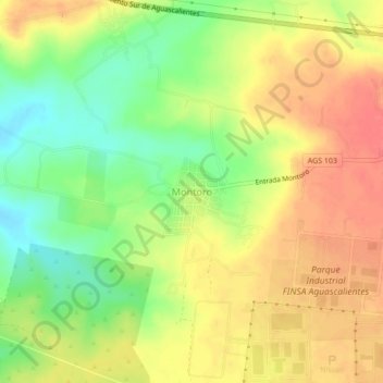 Montoro topographic map, elevation, terrain