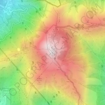 Tai Mo Shan topographic map, elevation, terrain