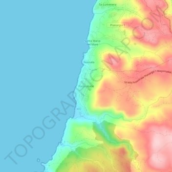 Porto Alabe topographic map, elevation, terrain