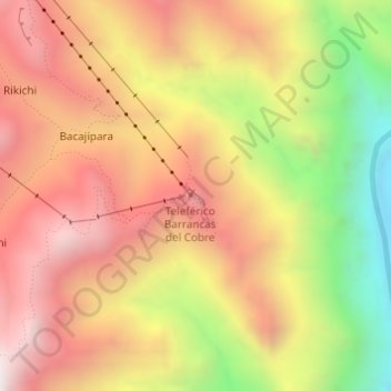 Copper Canyon topographic map, elevation, terrain