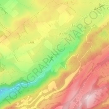 Athose topographic map, elevation, terrain