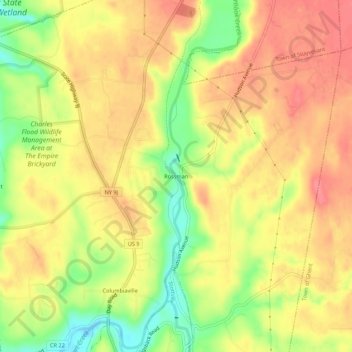 Rossman topographic map, elevation, terrain