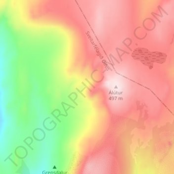 Mud Pot topographic map, elevation, terrain