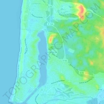 Lo Rey du Lac topographic map, elevation, terrain