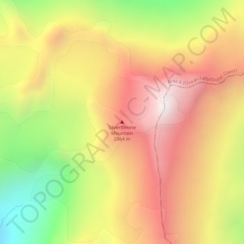 Silverthrone Mountain topographic map, elevation, terrain