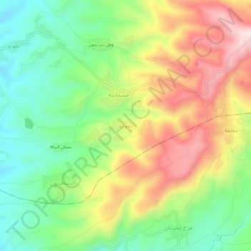 Behwara topographic map, elevation, terrain