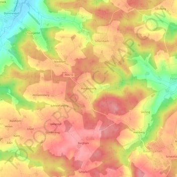 Plankenbach topographic map, elevation, terrain