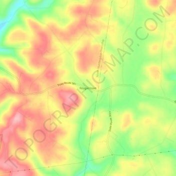 Reagantown topographic map, elevation, terrain