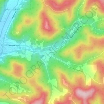 Kossuth topographic map, elevation, terrain