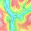 Aberedw topographic map, elevation, terrain