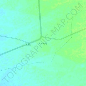 Kankrej topographic map, elevation, terrain