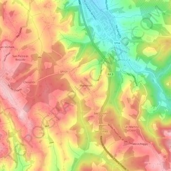 Morrocco topographic map, elevation, terrain