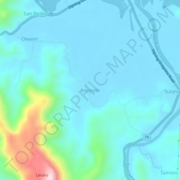 Antipolo topographic map, elevation, terrain