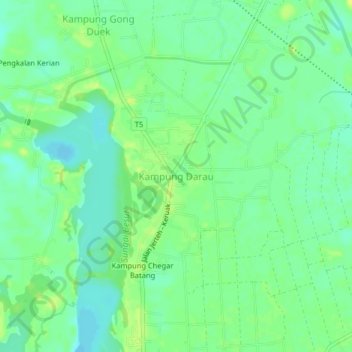 Kampung Darau topographic map, elevation, terrain