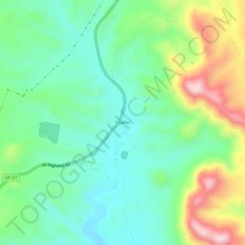 Shafter topographic map, elevation, terrain