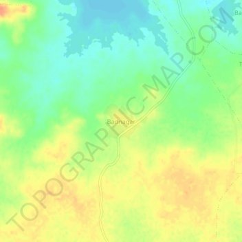 Badnagar topographic map, elevation, terrain