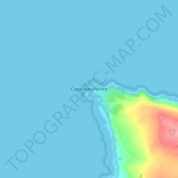 Cape Naturaliste topographic map, elevation, terrain
