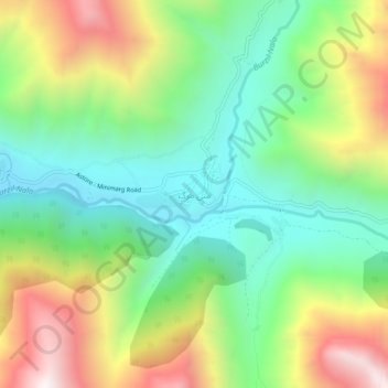 Minimarg topographic map, elevation, terrain