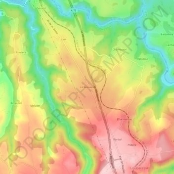 La Bessaire topographic map, elevation, terrain