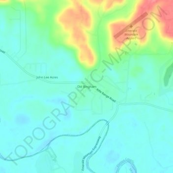 Old Bingham topographic map, elevation, terrain