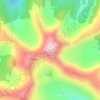 пик Черского topographic map, elevation, terrain