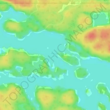 Wolseley Bay topographic map, elevation, terrain