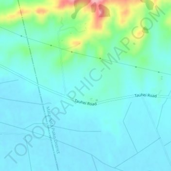 Tauhei topographic map, elevation, terrain