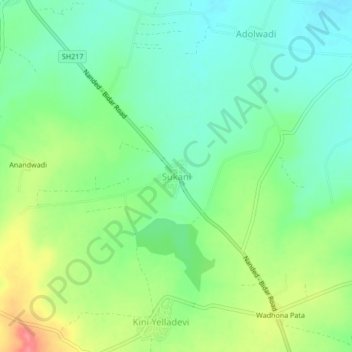Sukani topographic map, elevation, terrain
