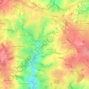 La Forge topographic map, elevation, terrain